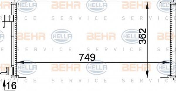 BEHR HELLA SERVICE 8FC351318351 Конденсатор кондиционера