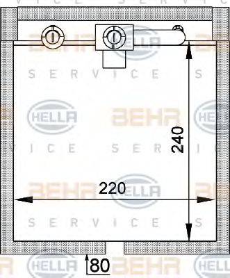 BEHR HELLA SERVICE 8FV351336011 Испаритель кондиционера