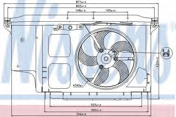 Вентилятор системы охлаждения двигателя NISSENS 85007