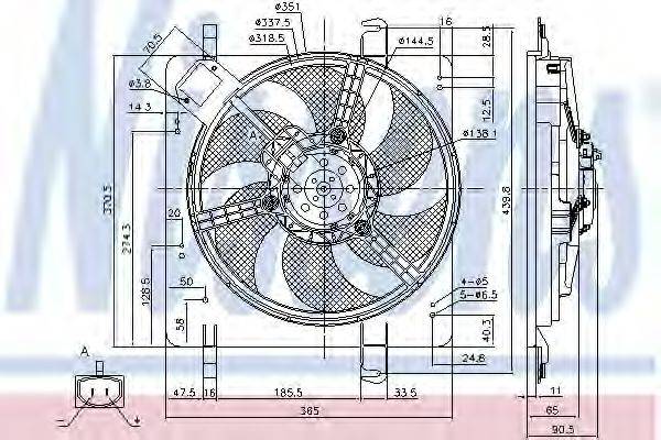 Вентилятор системы охлаждения двигателя NISSENS 85028