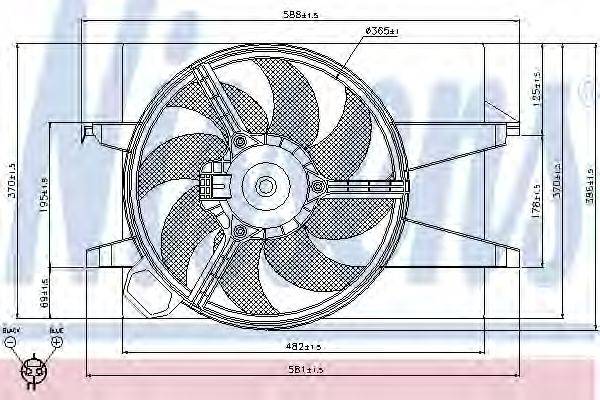 Вентилятор системы охлаждения двигателя NISSENS 85029