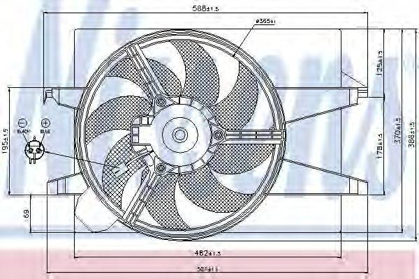 Вентилятор системы охлаждения двигателя NISSENS 85030