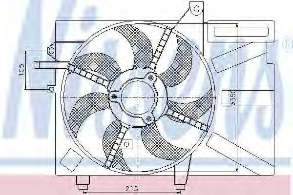 Вентилятор системы охлаждения двигателя NISSENS 85035