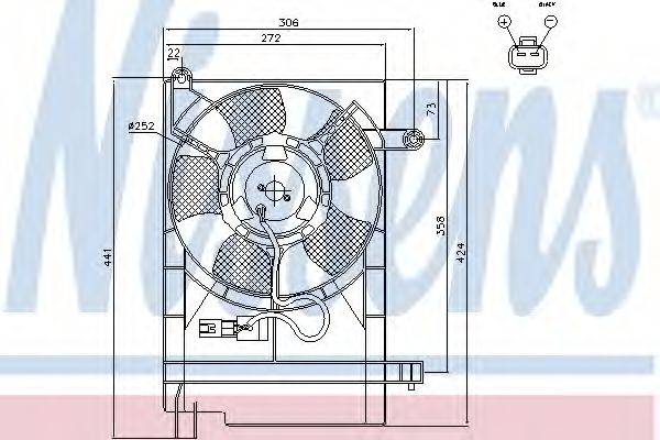 Вентилятор системы охлаждения двигателя NISSENS 85062