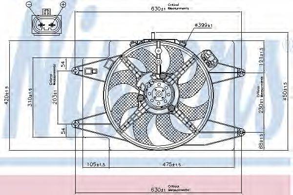 Вентилятор системы охлаждения двигателя NISSENS 85105