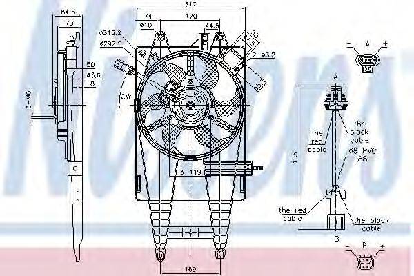 Вентилятор системы охлаждения двигателя NISSENS 85162