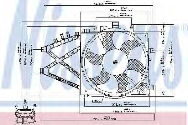 Вентилятор системы охлаждения двигателя NISSENS 85190