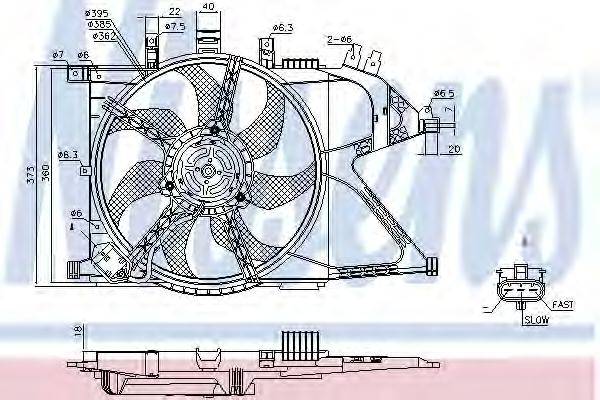 Вентилятор системы охлаждения двигателя NISSENS 85195