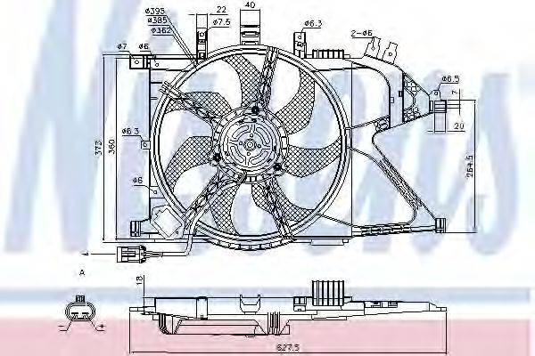 Вентилятор системы охлаждения двигателя NISSENS 85196
