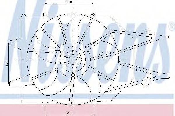 Вентилятор системы охлаждения двигателя NISSENS 85213