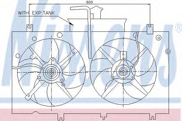 Вентилятор системы охлаждения двигателя NISSENS 85221