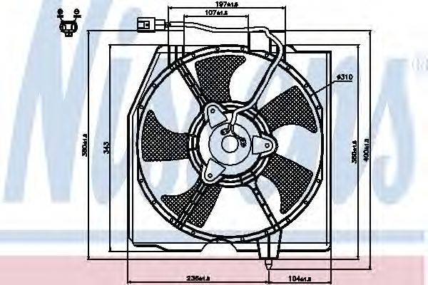 Вентилятор, охолодження двигуна NISSENS 85224