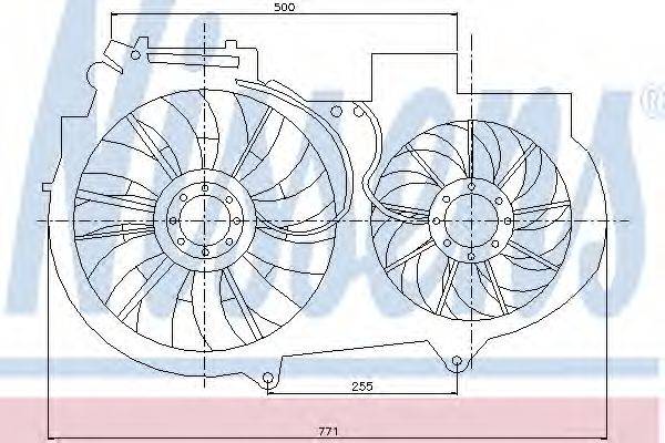 Вентилятор системы охлаждения двигателя NISSENS 85246