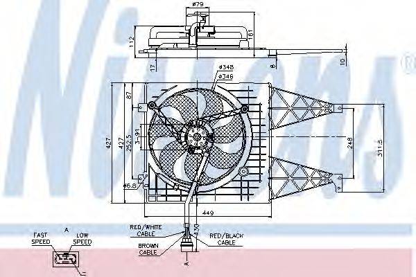 NISSENS 85249 Вентилятор системы охлаждения двигателя