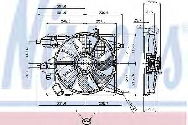 Вентилятор системы охлаждения двигателя NISSENS 85252