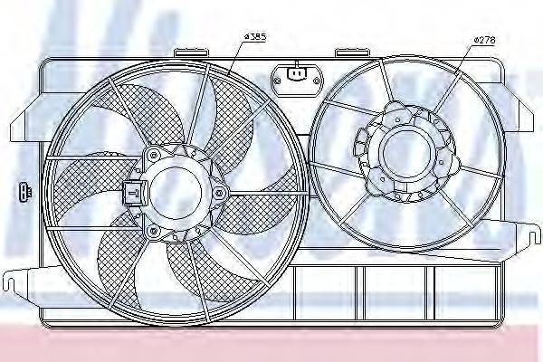 Вентилятор системы охлаждения двигателя NISSENS 85262