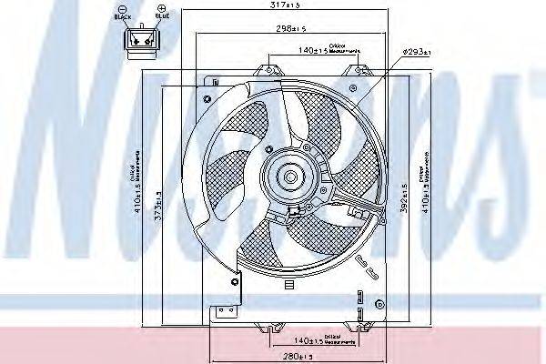 Вентилятор системы охлаждения двигателя NISSENS 85267