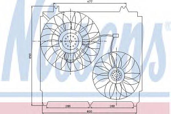 Вентилятор системы охлаждения двигателя NISSENS 85271