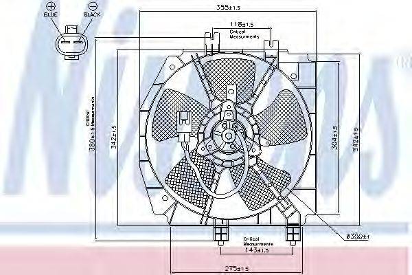 Вентилятор системы охлаждения двигателя NISSENS 85274