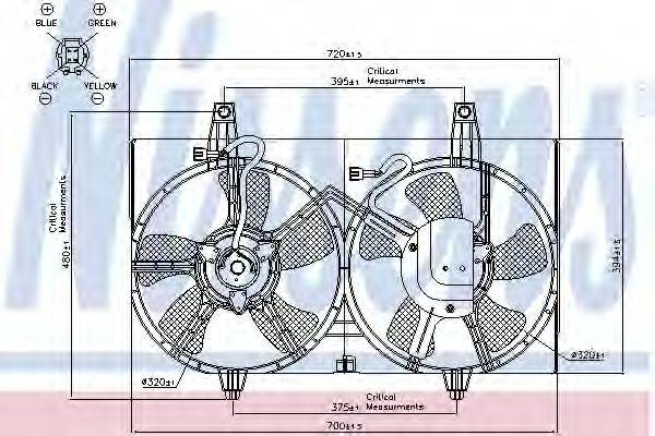 Вентилятор системы охлаждения двигателя NISSENS 85280