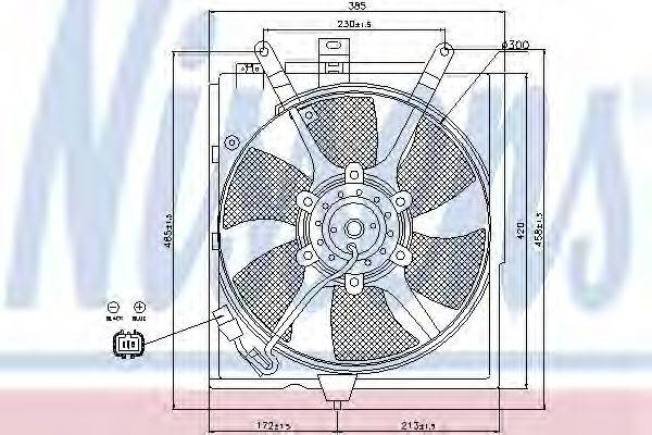 Вентилятор системы охлаждения двигателя NISSENS 85299