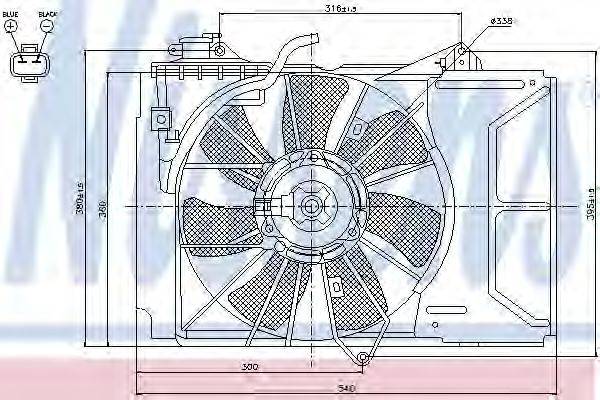 Вентилятор системы охлаждения двигателя NISSENS 85328