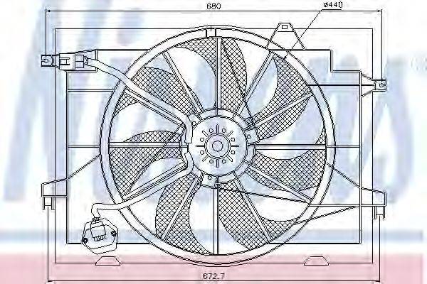 Вентилятор системы охлаждения двигателя NISSENS 85366