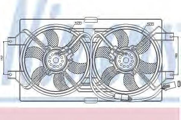 Вентилятор системы охлаждения двигателя NISSENS 85386