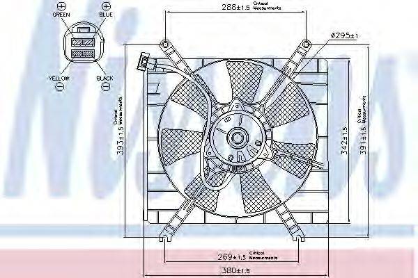 Вентилятор системы охлаждения двигателя NISSENS 85414