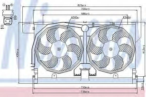 Вентилятор системы охлаждения двигателя NISSENS 85513