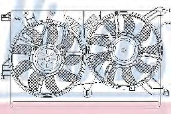 Вентилятор системы охлаждения двигателя NISSENS 85523