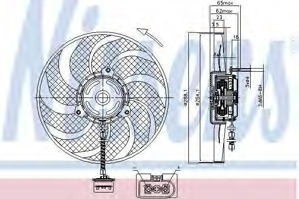 Вентилятор системы охлаждения двигателя NISSENS 85541