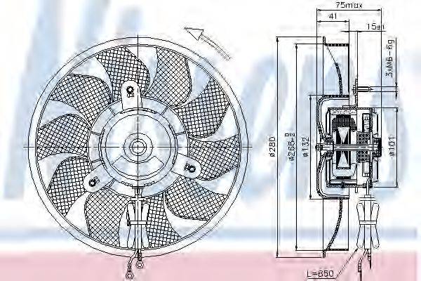 Вентилятор системы охлаждения двигателя NISSENS 85548