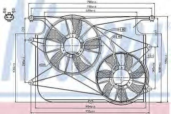 Вентилятор системы охлаждения двигателя NISSENS 85610