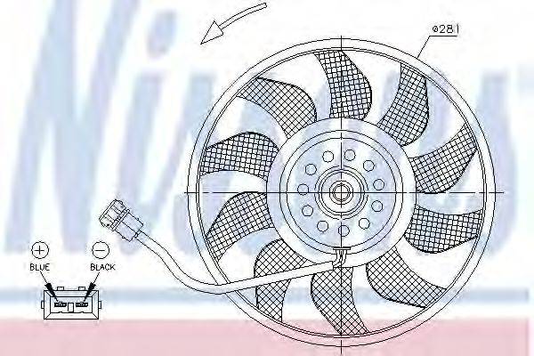 Вентилятор системы охлаждения двигателя NISSENS 85618