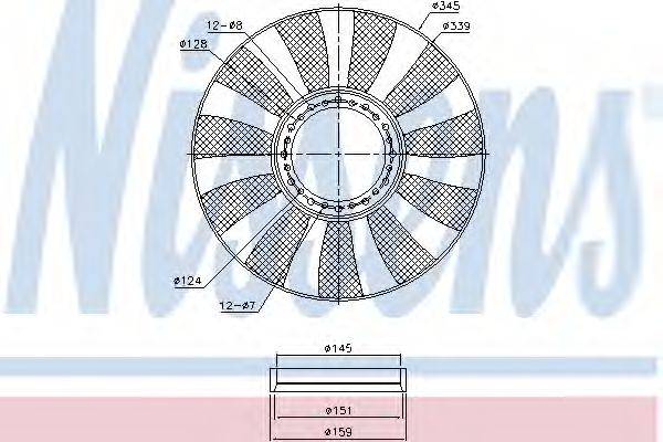 Вентилятор системы охлаждения двигателя NISSENS 85664