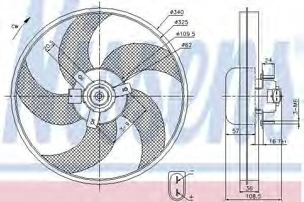 Вентилятор системы охлаждения двигателя NISSENS 85668