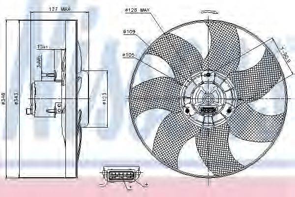 Вентилятор системы охлаждения двигателя NISSENS 85698