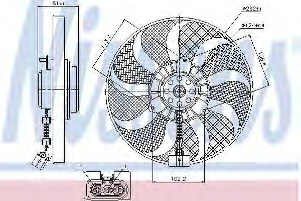 NISSENS 85715 Вентилятор системы охлаждения двигателя