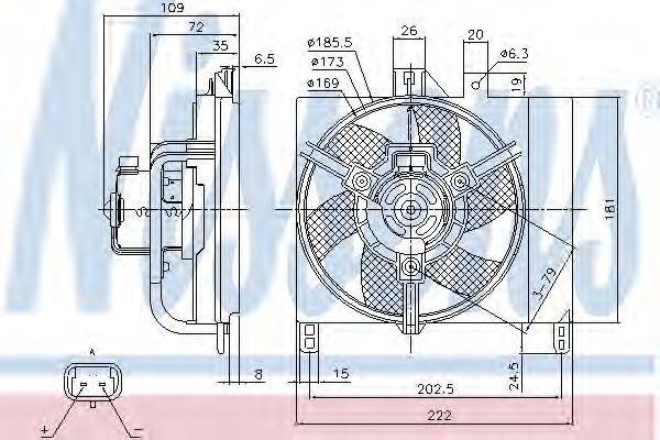 Вентилятор системы охлаждения двигателя NISSENS 85765