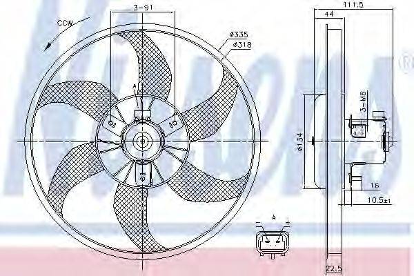Вентилятор системы охлаждения двигателя NISSENS 85782