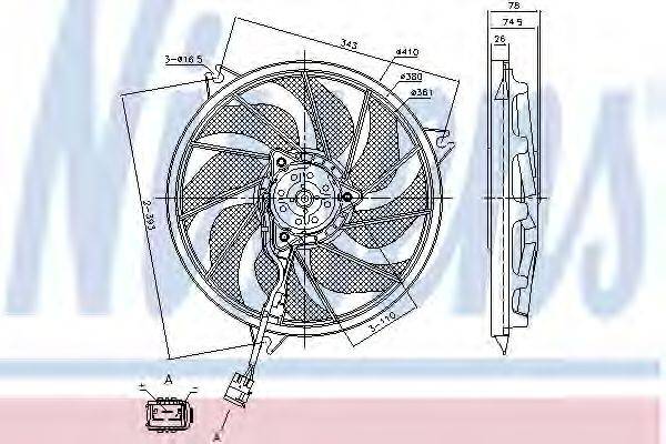 Вентилятор системы охлаждения двигателя NISSENS 85787