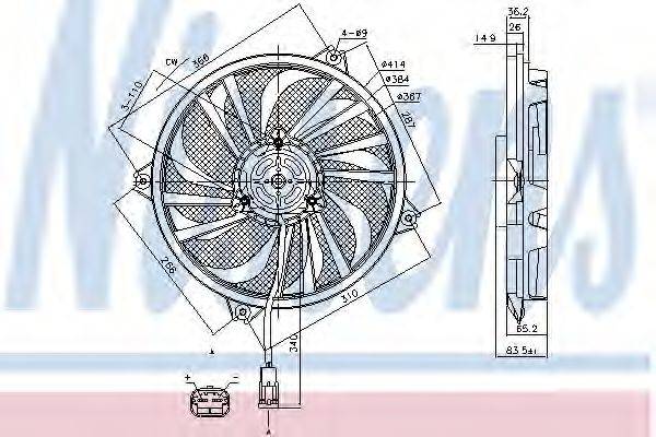 NISSENS 85789 Вентилятор системы охлаждения двигателя