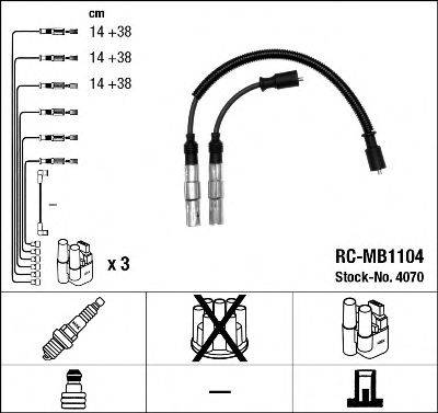 NGK 4070 Комплект проводов зажигания