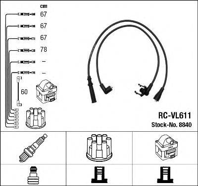 Комплект проводов зажигания NGK 8840