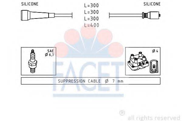 Комплект проводов зажигания FACET 4.9492