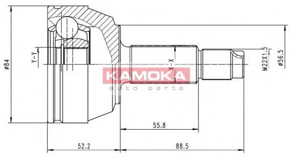 KAMOKA 6514 Шарнірний комплект, приводний вал