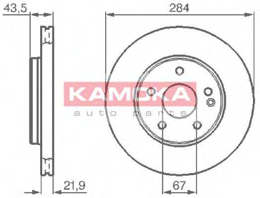 гальмівний диск KAMOKA 1031176