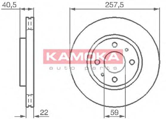 KAMOKA 1031524 гальмівний диск