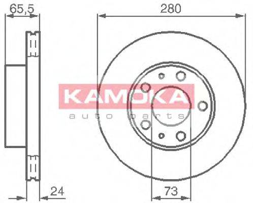 гальмівний диск KAMOKA 1031534